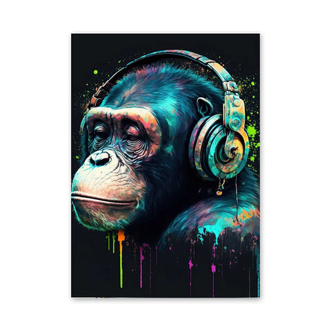 toile singe coloré