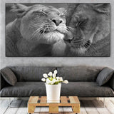 tableau lion