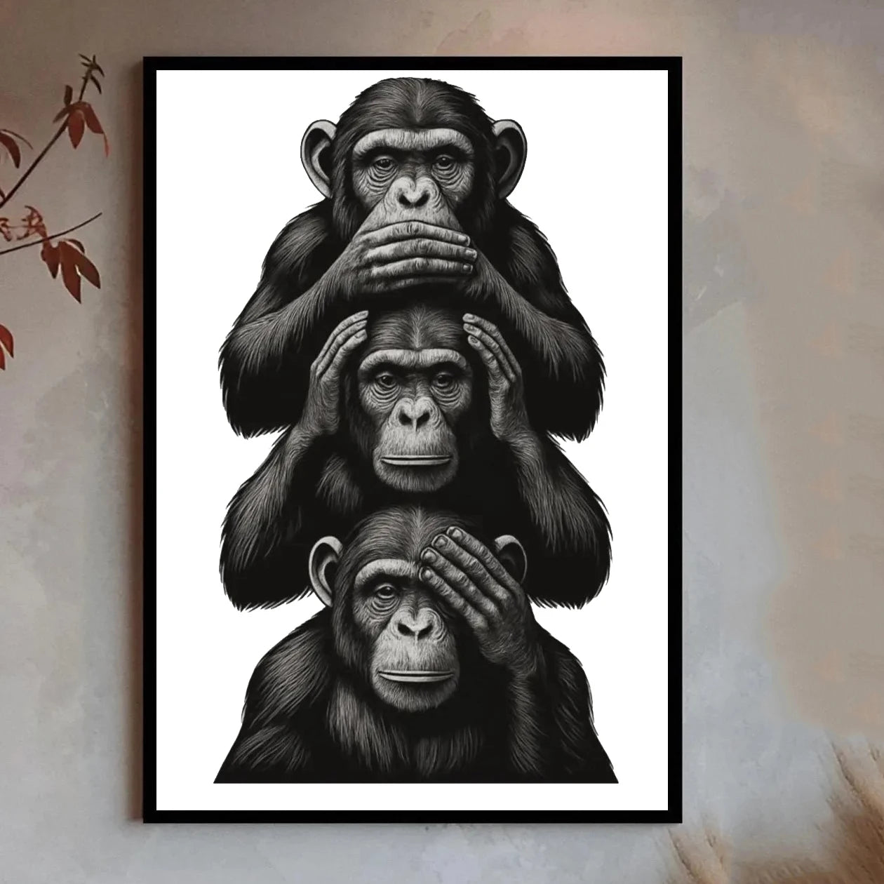tableau 3 singes 
