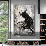 peinture taureau sur toile