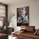 tableau moderne lion