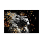 tableau toile lion