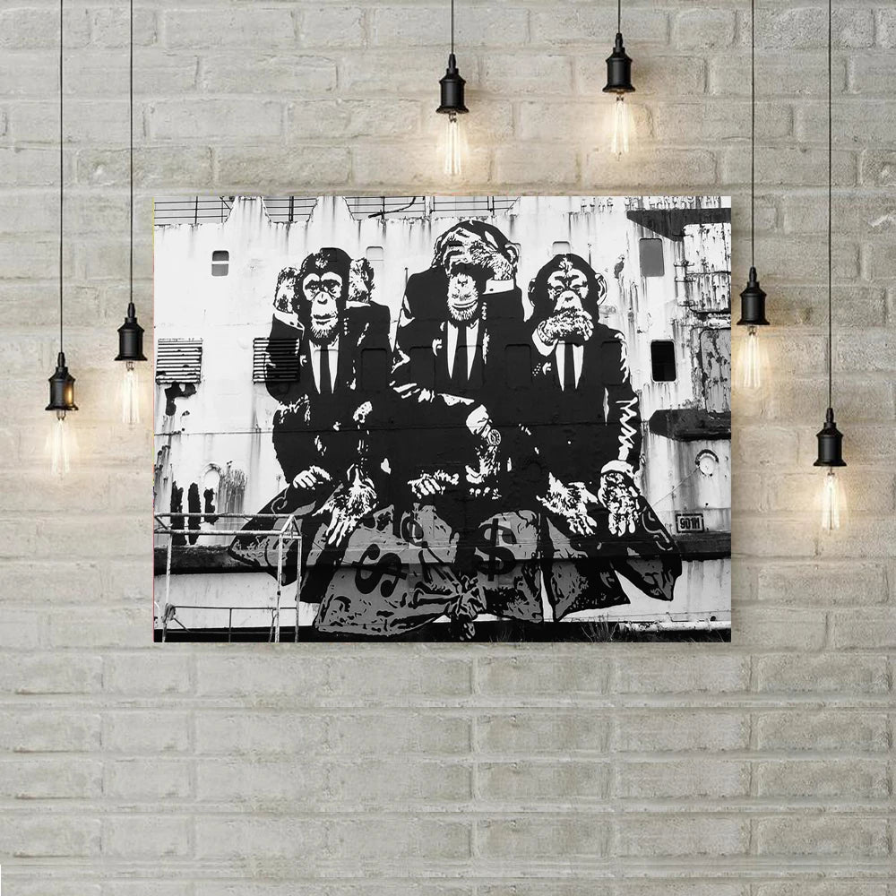 tableau les 3 singes